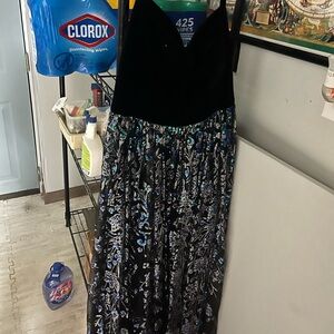 Velvet glitter formal dress